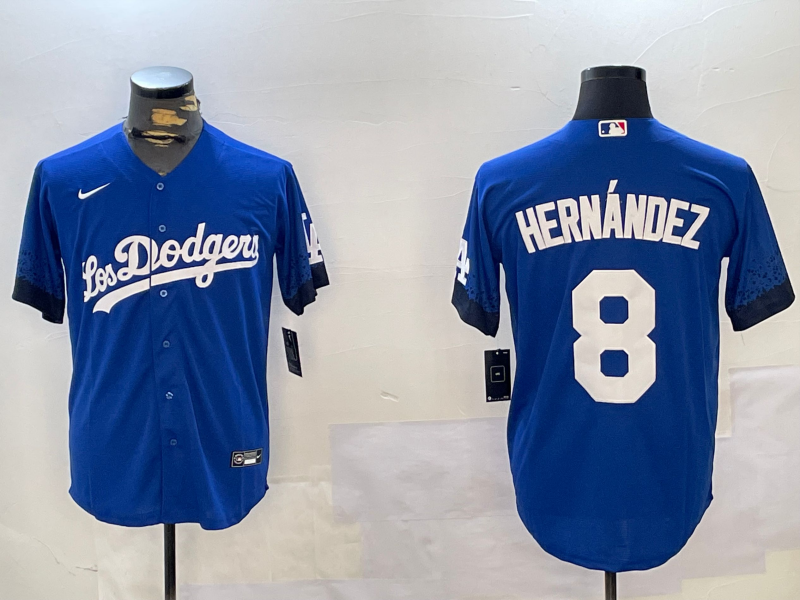 Men's Los Angeles Dodgers Enrique Hernandez #8 Royal City Connect Jersey